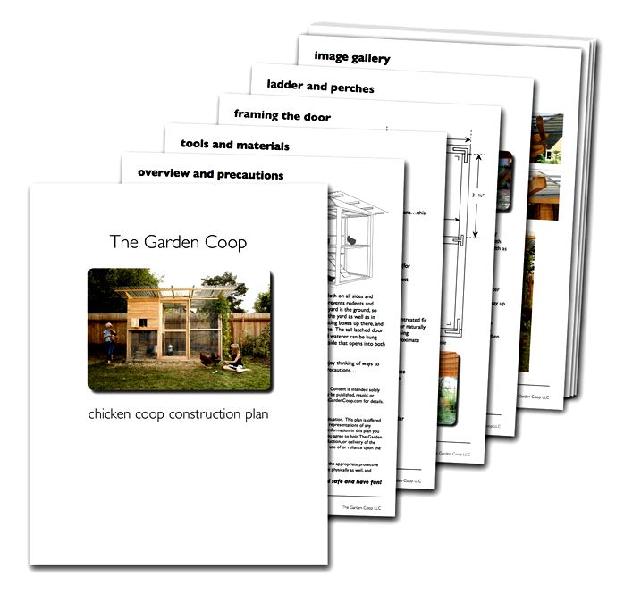 Free chicken coop design plan previews from TheGardenCoop.com