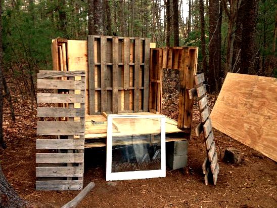 wood pallet chicken coop