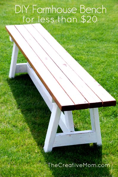 Building plans for a DIY farmhouse bench