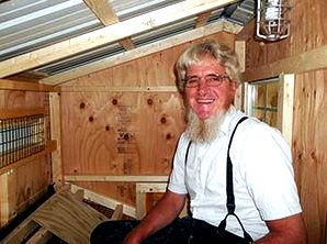Dan Crew Foreman in Chicken Coop