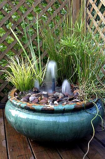Outdoor project - make a container water garden fountain, from Aquascape