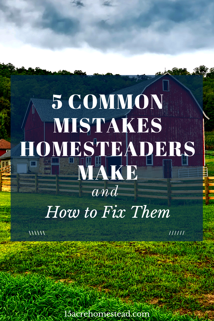 Homesteaders make mistakes, here are some common ones and how to fix them.