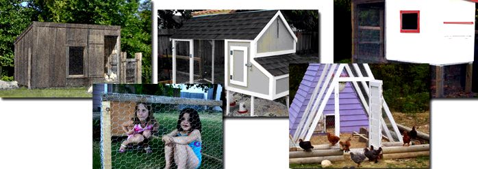 photos of chicken coops built using these plans - most of these projects can be completed in one or two weekends.