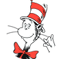 The Cat in the Hat logo.